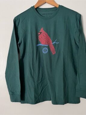 Life is Good women’s tribal cardinal long sleeve t shirt top XS NWT